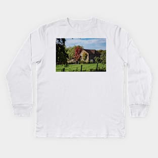 Remodeled Barn in Fall Kids Long Sleeve T-Shirt